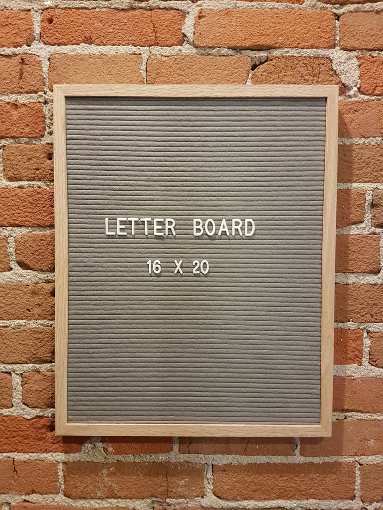 16 x 20 Grey Letter Board