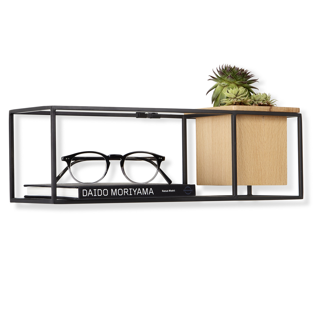 Cubist Wall Shelf Black
