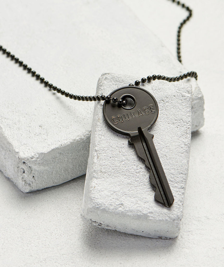 Classic Matte Black Courage Necklace