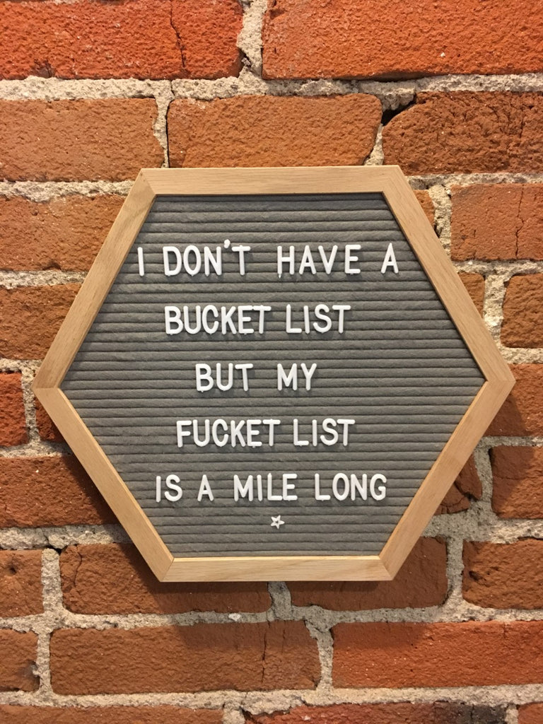 Large Grey Hexagon Letter Board