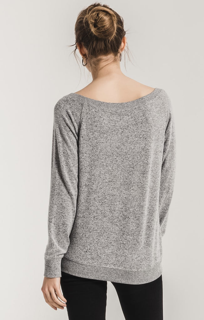 The Marled Off Shoulder Pullover