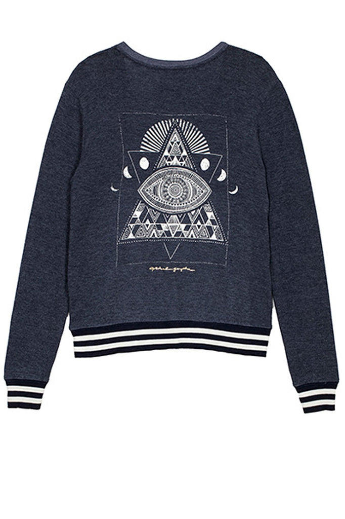 Lunar Eye V Neck Savasana Pullover