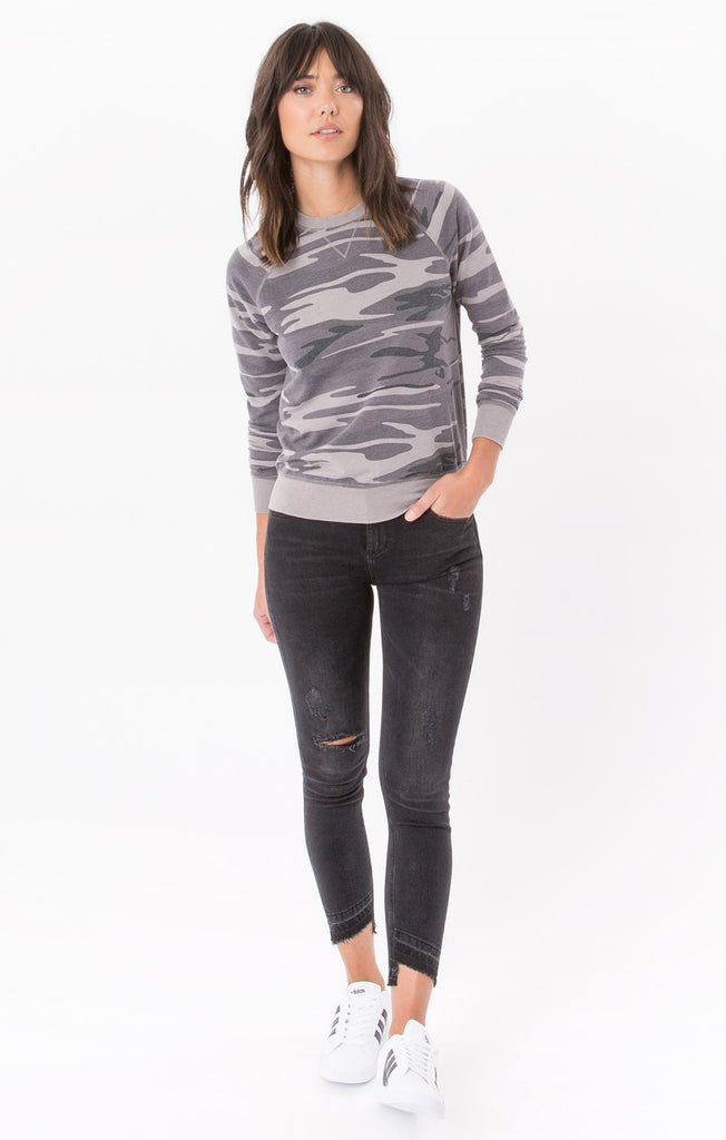 The Camo Crew Pullover Black