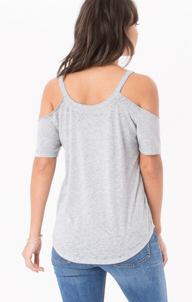 The Cold Shoulder Tee Heather Grey