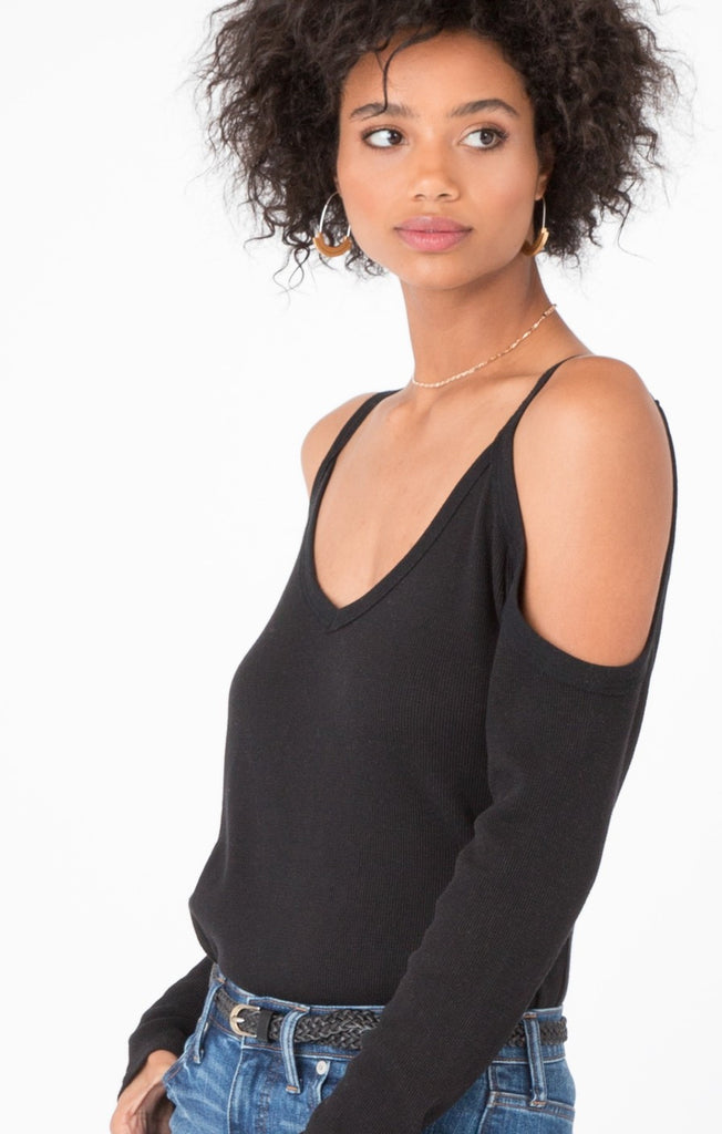 The L/S Cold Shoulder Thermal Black