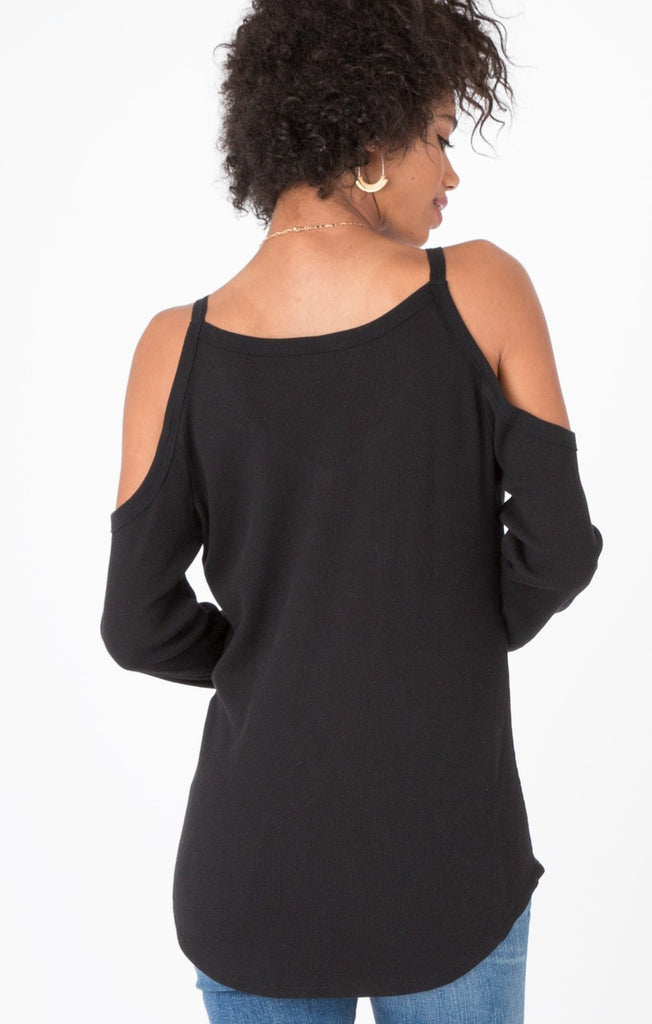 The L/S Cold Shoulder Thermal Black