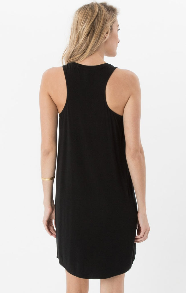 The Pocket Racer Tank Dress Black