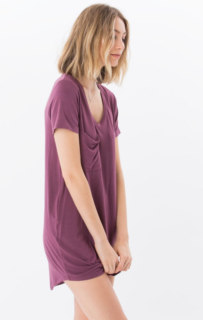 The Pocket Tee Dress Wine
