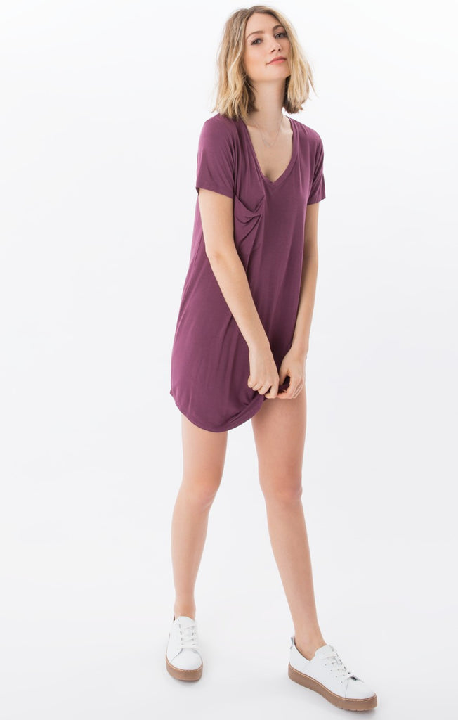 The Pocket Tee Dress Wine