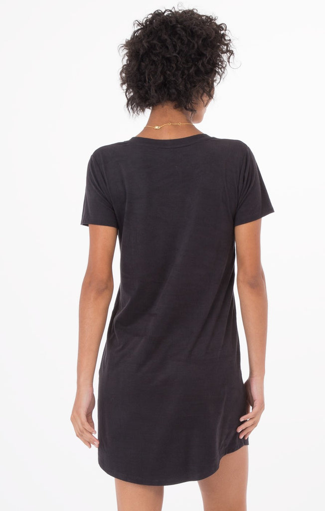The Faux Suede Dress Black