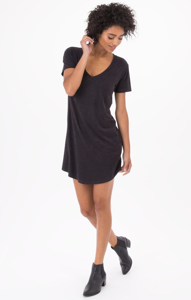 The Faux Suede Dress Black