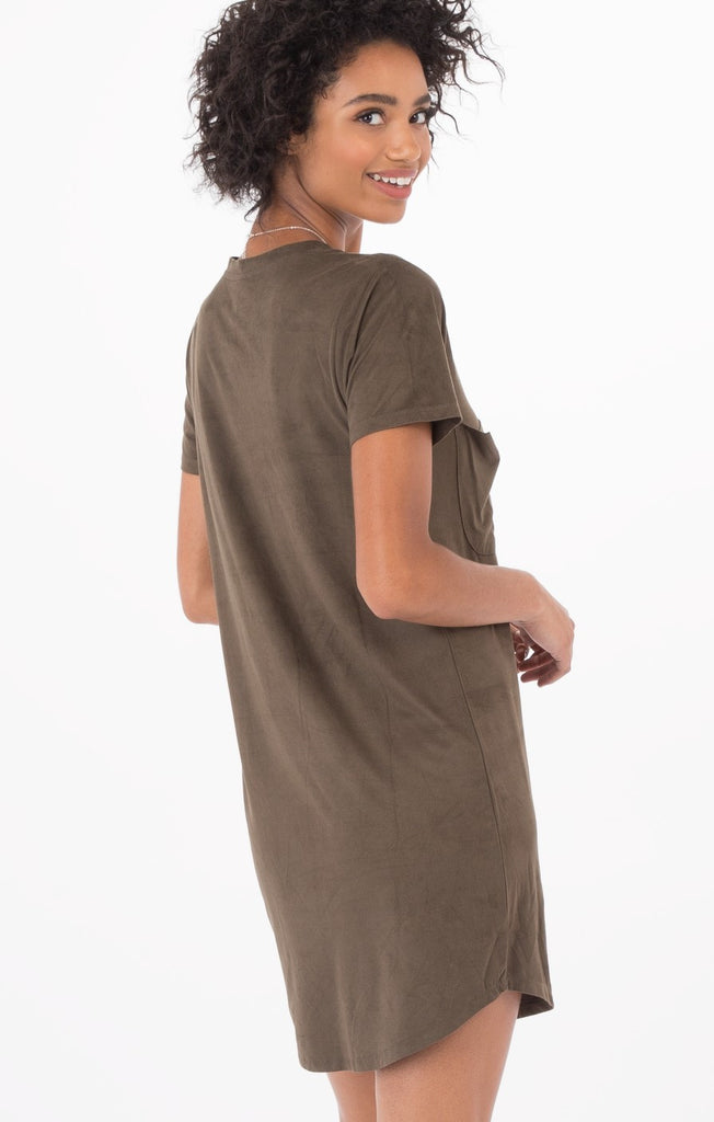 The Faux Suede Dress Rosin