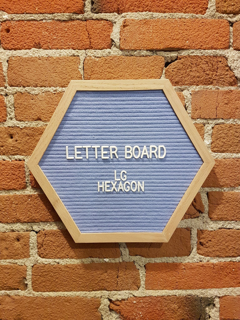 Large Blue Hexagon Letter Board