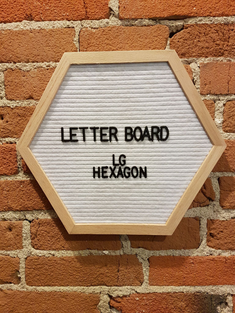 Large White Hexagon Letter Board