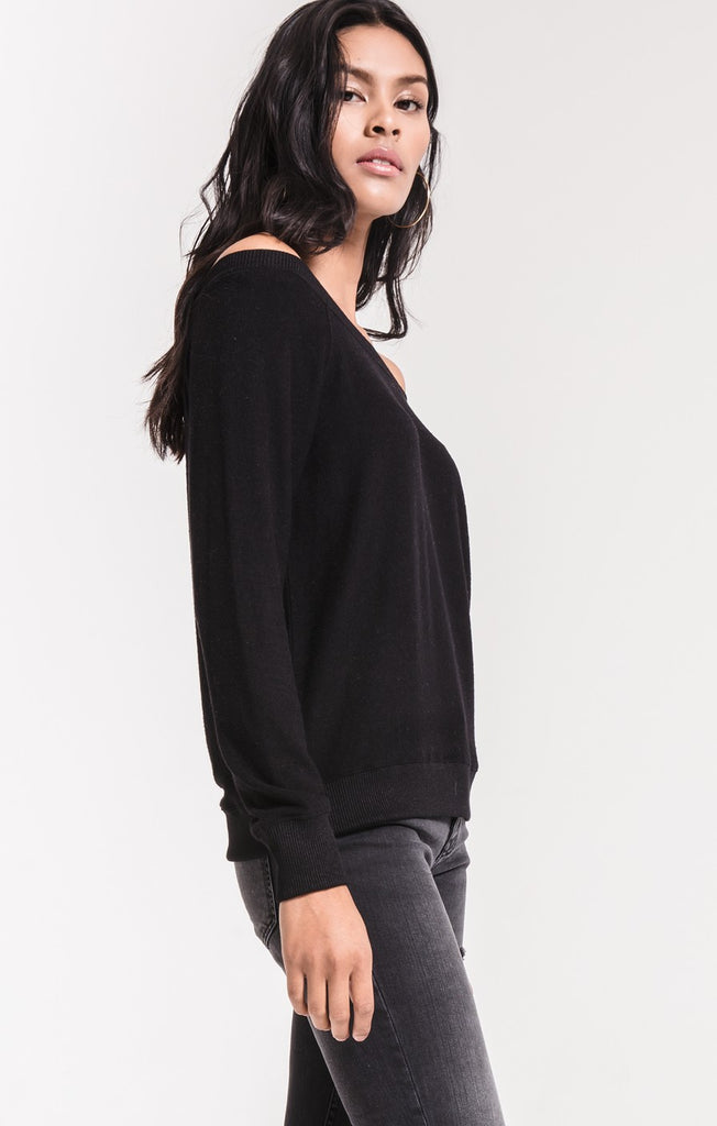 The Marled Off Shoulder Pullover