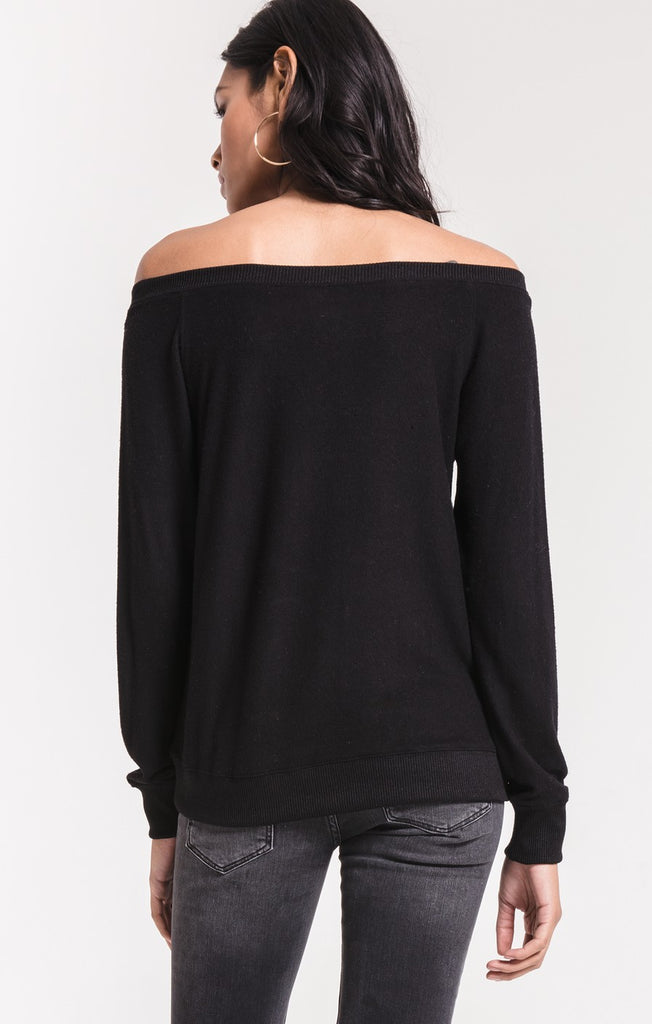 The Marled Off Shoulder Pullover