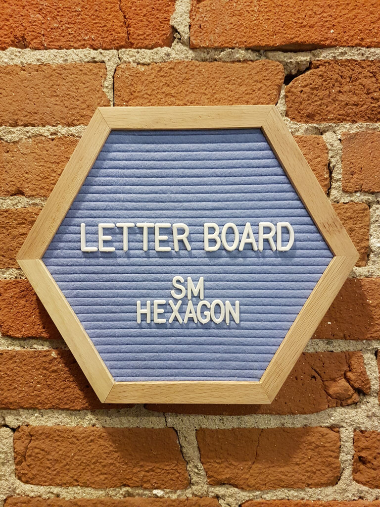 Small Blue Hexagon Letter Board