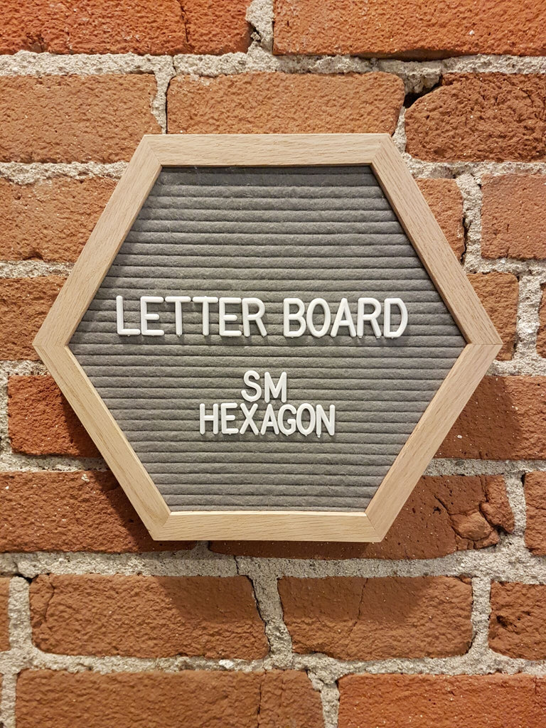 Small Grey Hexagon Letter Board