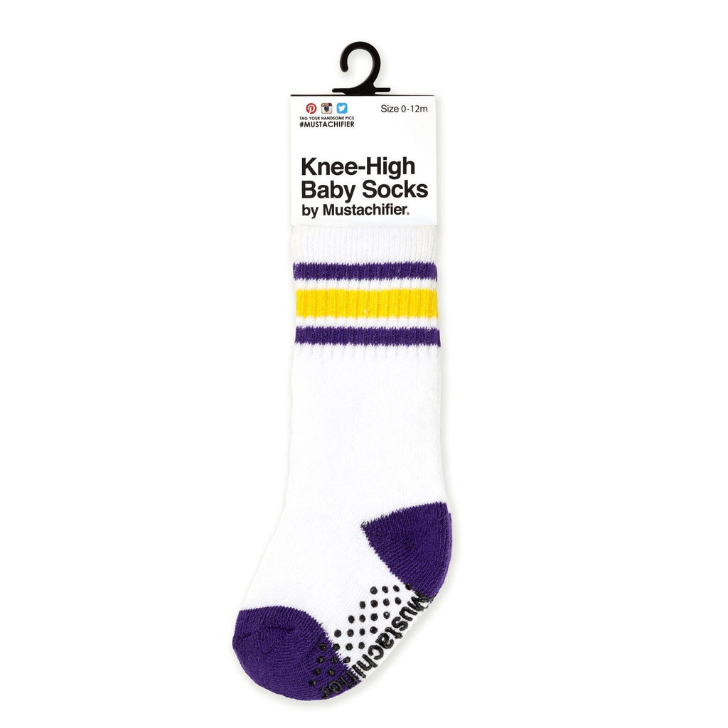 Striped Tube Socks Purple