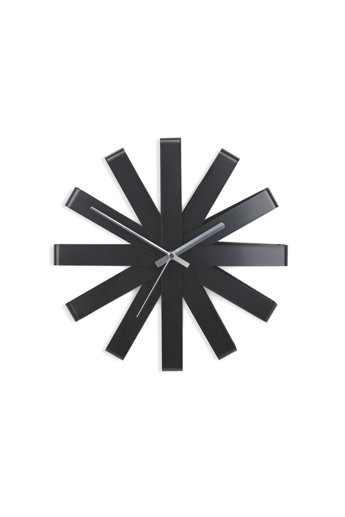 Ribbon Wall Clock Black