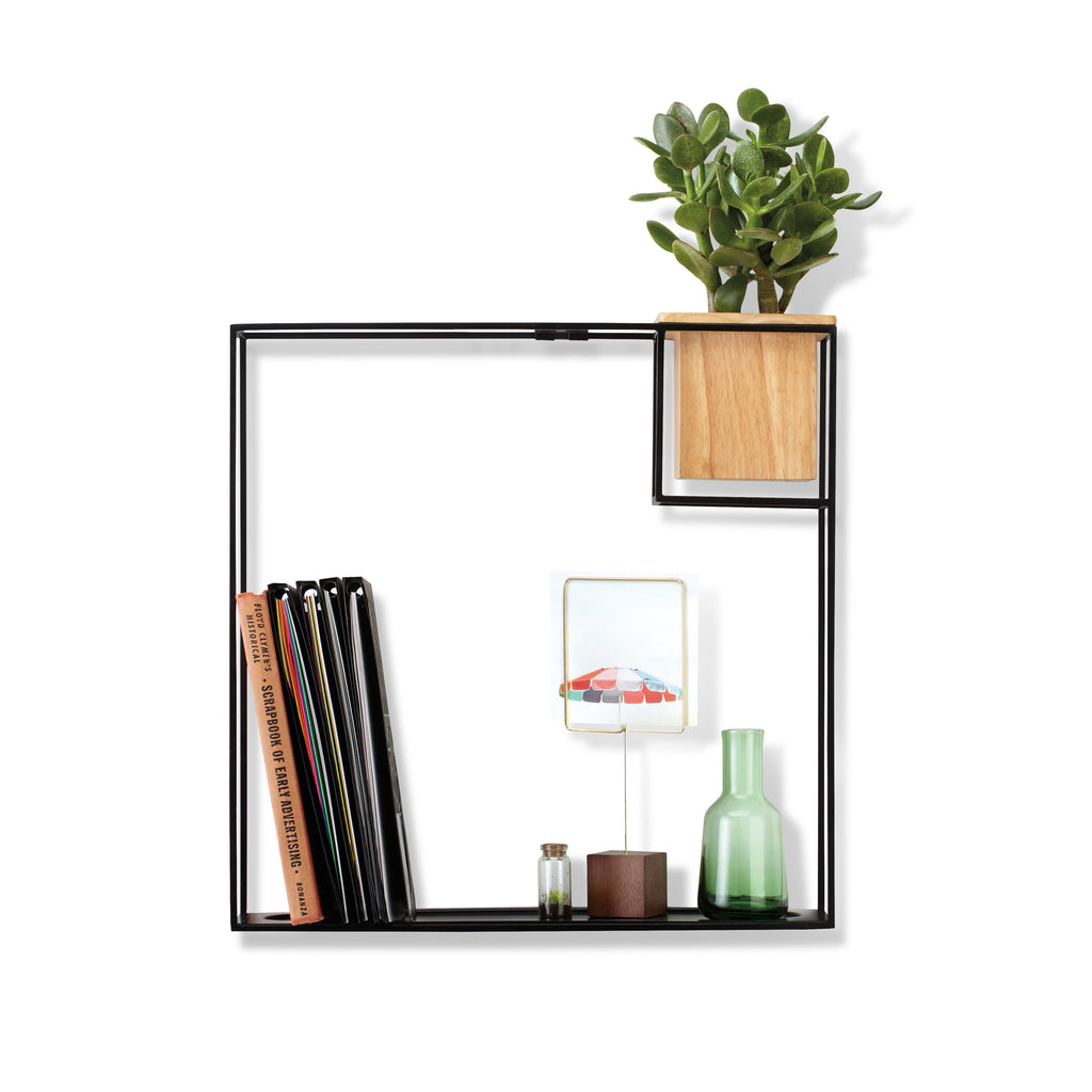 Cubist Wall Shelf Black