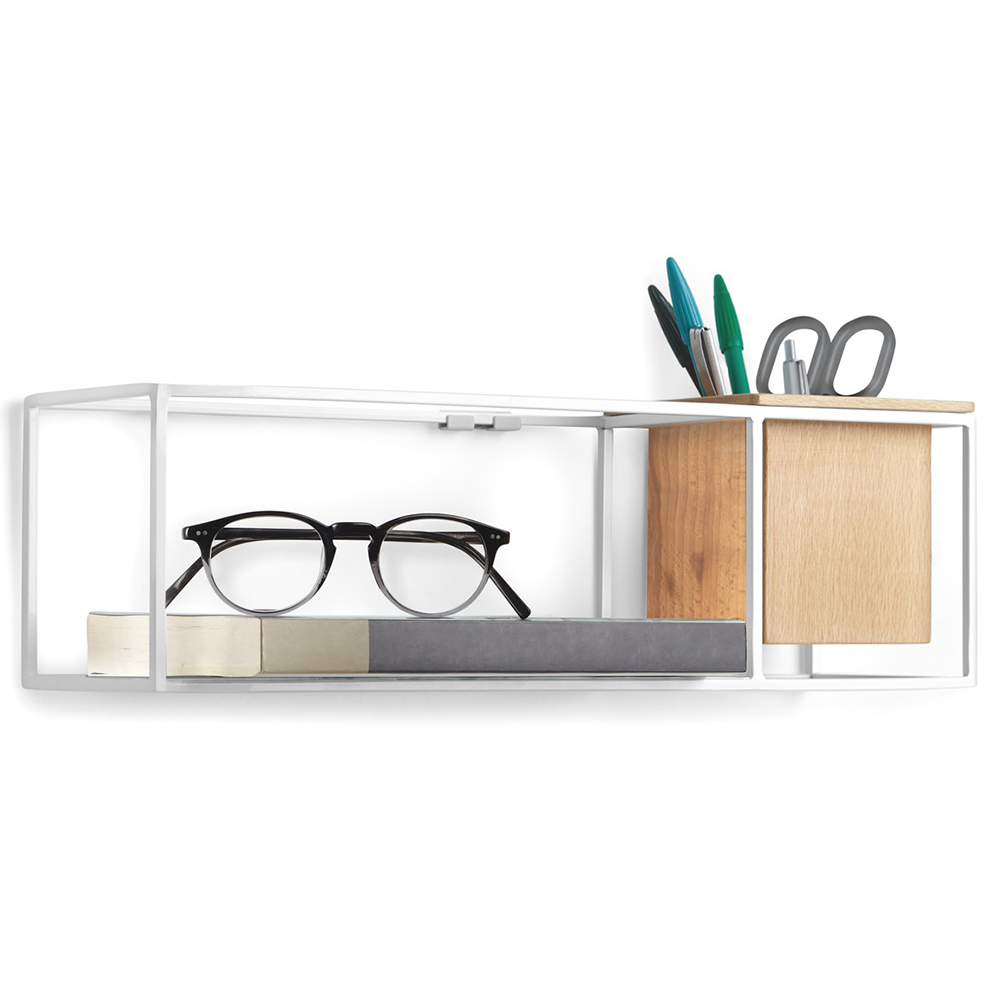 Cubist Wall Shelf White Rings Things