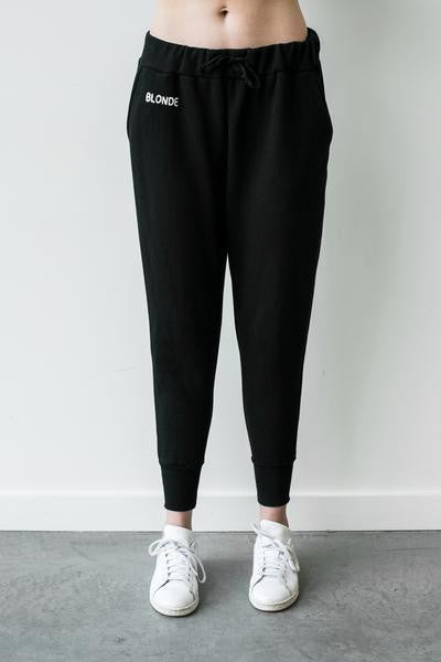 "Middle Sister" BLONDE Chain Stitch Jogger In Black
