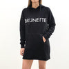 Brunette Hoodie Dress Black