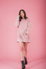 Elle Velour Hoodie Tunic Pink/Brunette
