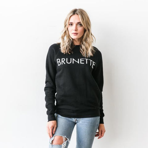 "Middle Sister" BLONDE Chain Stitch Hoodie In Black