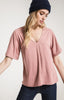 The Faux Suede Flutter Tee
