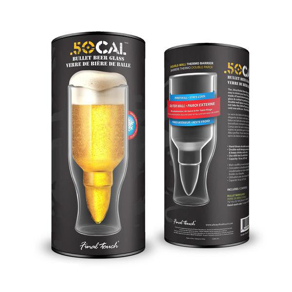 .50 Cal Bullet Beer Glass