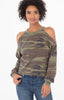 The Camo Cold Shoulder Pullover