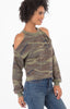 The Camo Cold Shoulder Pullover