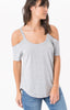 The Cold Shoulder Tee Heather Grey