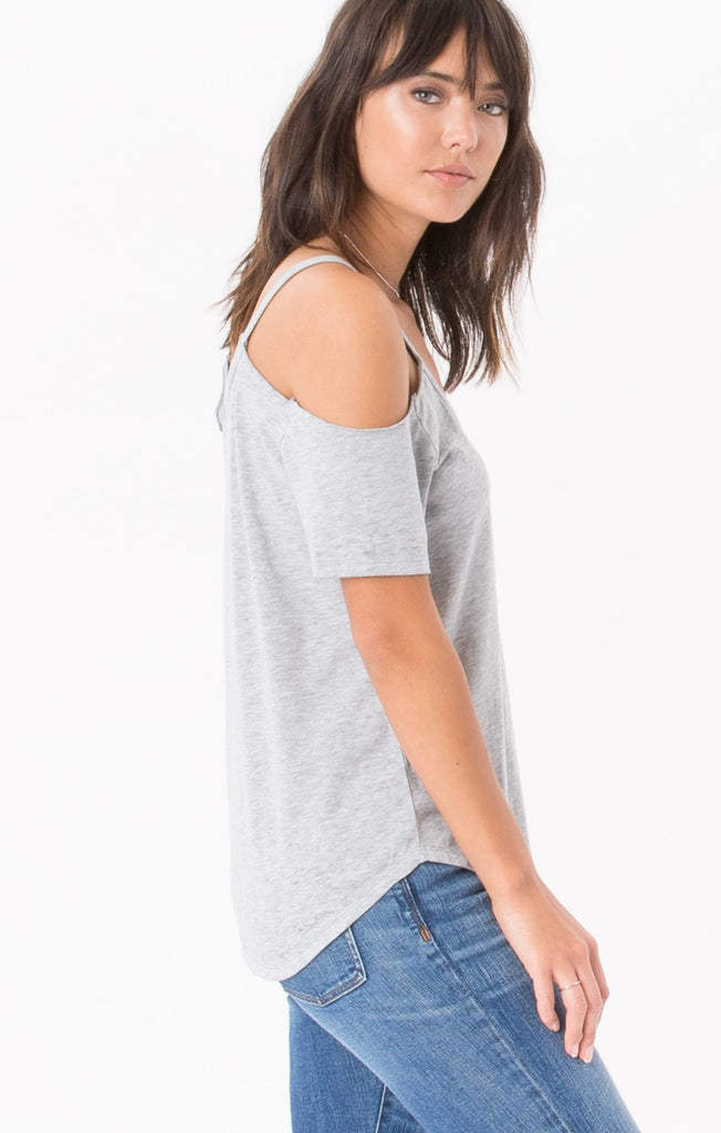The Cold Shoulder Tee Heather Grey