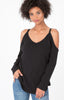 The L/S Cold Shoulder Thermal Black