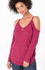 The L/S Cold Shoulder Thermal Dark Ruby