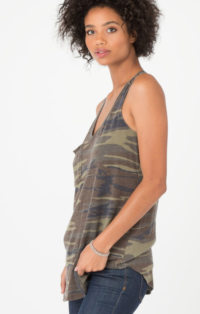 The Camo Pocket Racer Tank