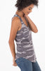 The Camo Pocket Racer Tank Black
