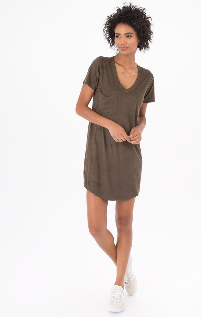 The Faux Suede Dress Rosin