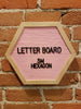 Small Pink Hexagon Letter Board