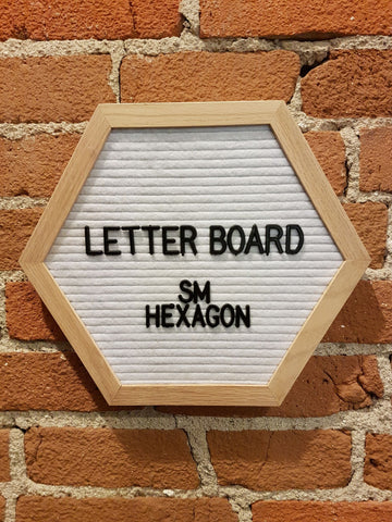 Large White Hexagon Letter Board